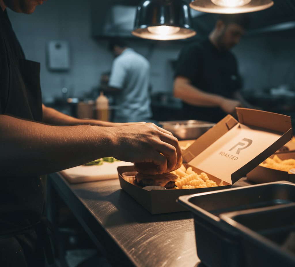 Chef working during a busy service
